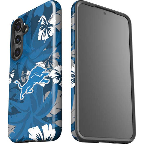 NFL Detroit Lions Tropical Print Galaxy S24 Plus Impact Case